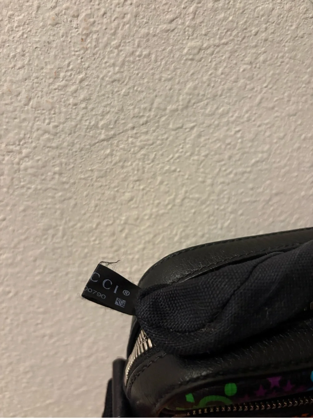 Gucci Black Multicolor GG Canvas Belt Bag